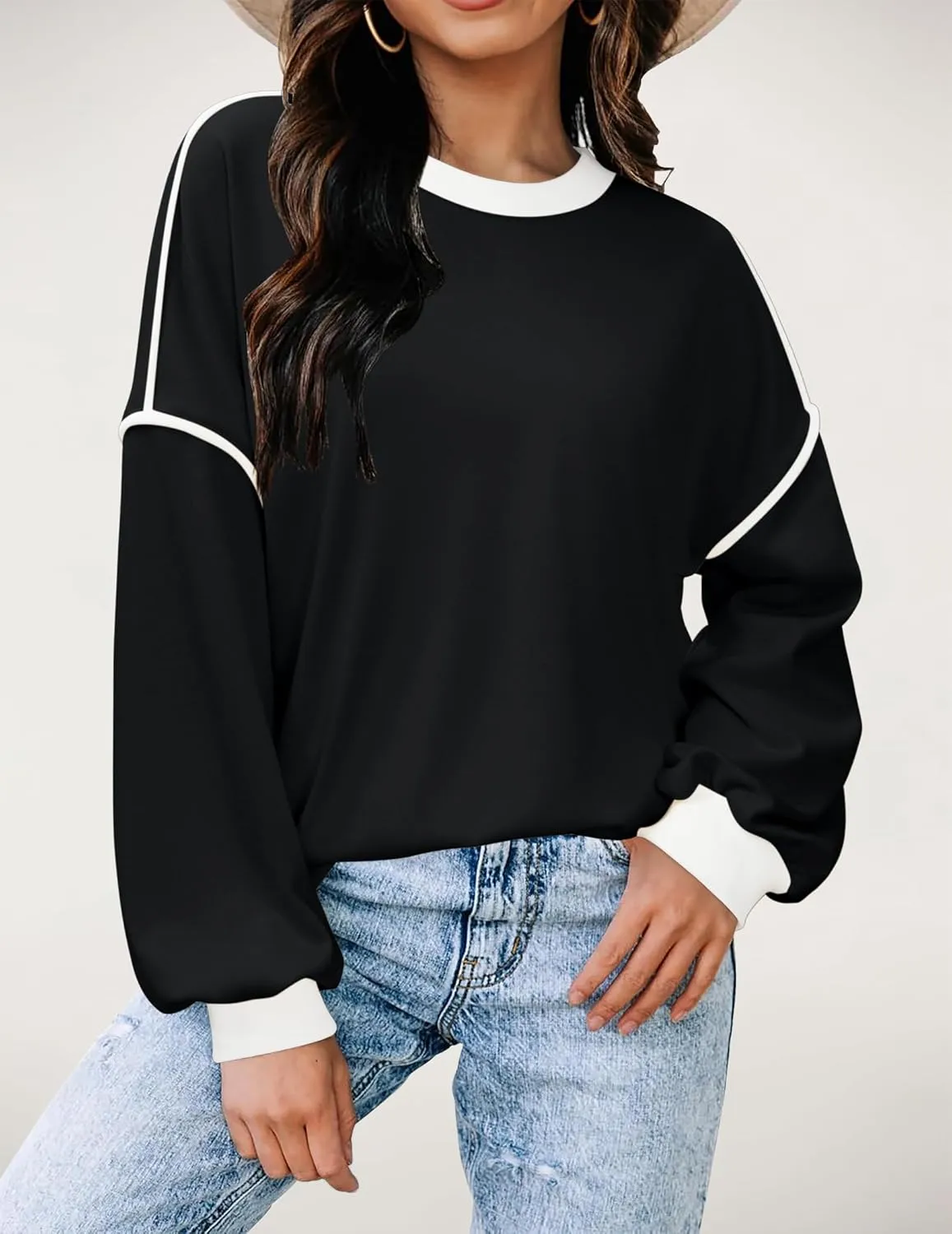 Zeagoo Women Oversize Sweatshirts Pullover Tops