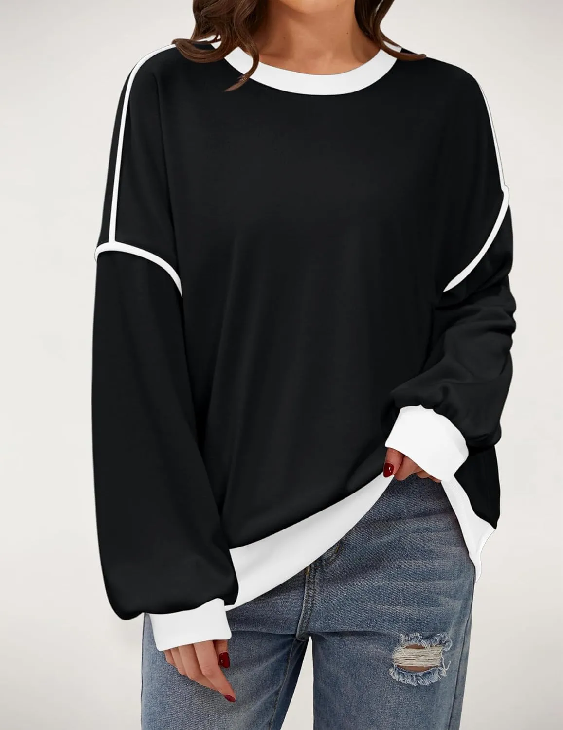 Zeagoo Women Oversize Sweatshirts Pullover Tops