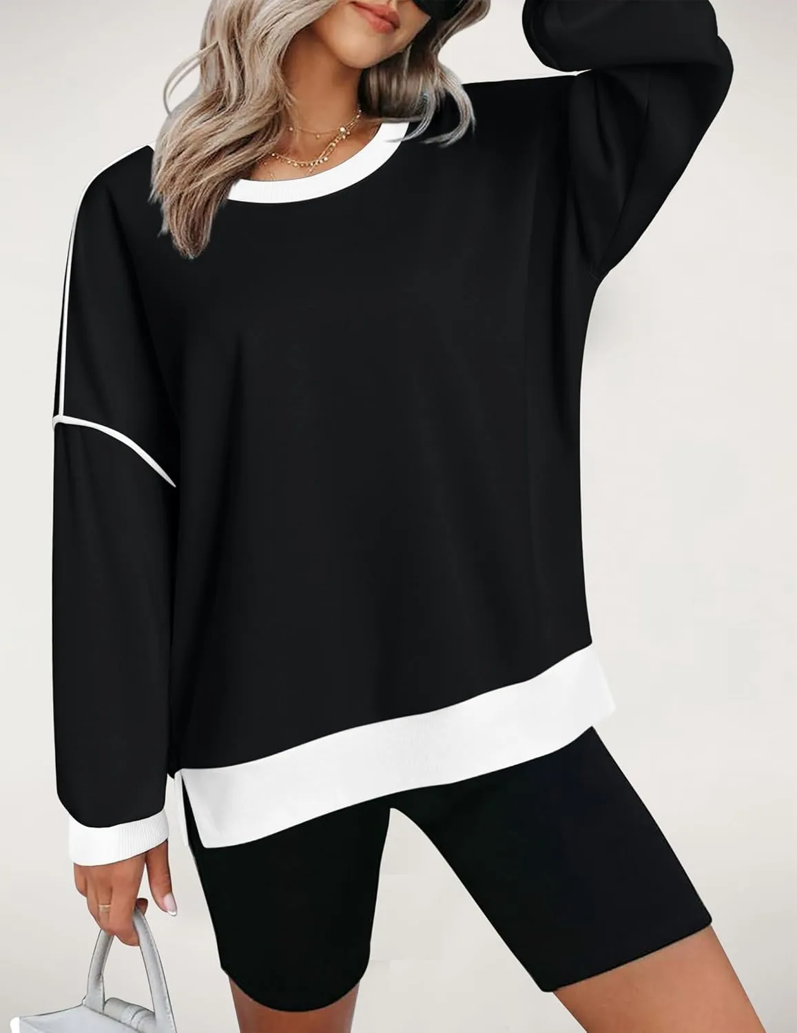 Zeagoo Women Oversize Sweatshirts Pullover Tops