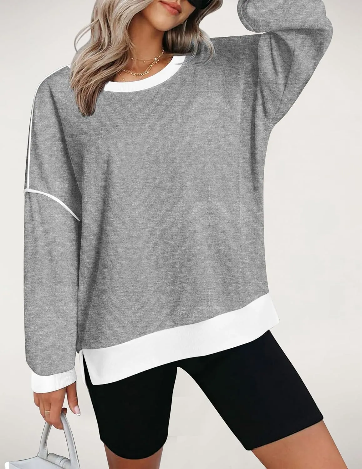 Zeagoo Women Oversize Sweatshirts Pullover Tops