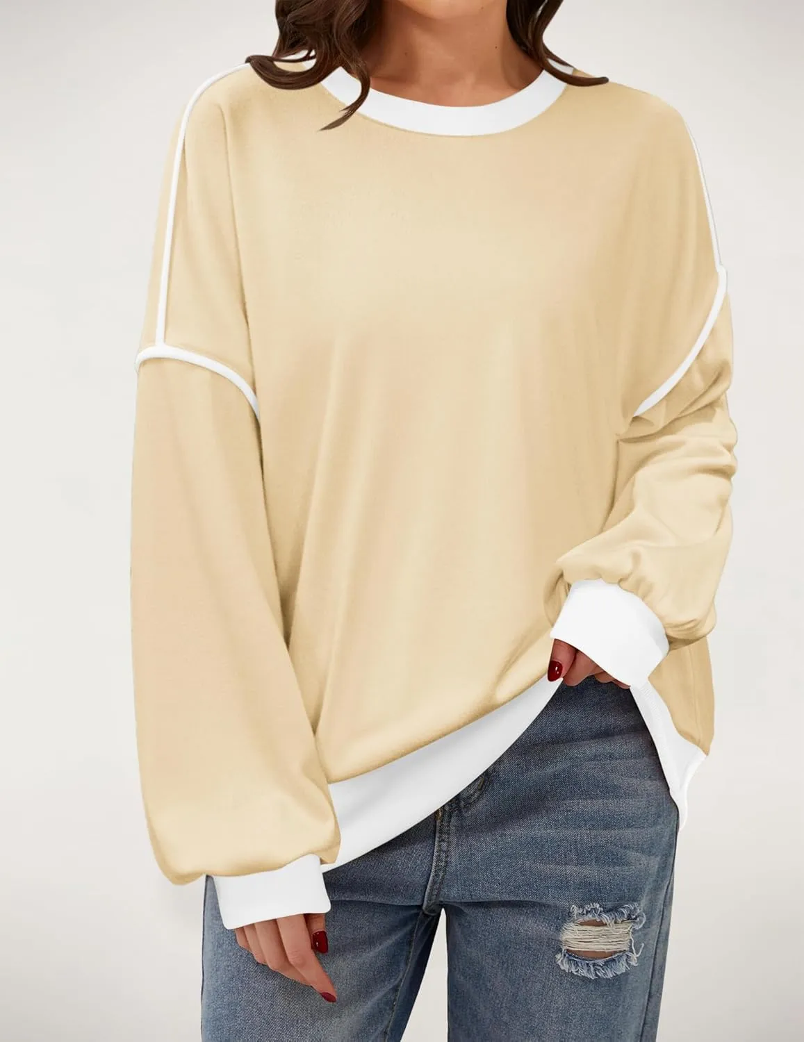 Zeagoo Women Oversize Sweatshirts Pullover Tops