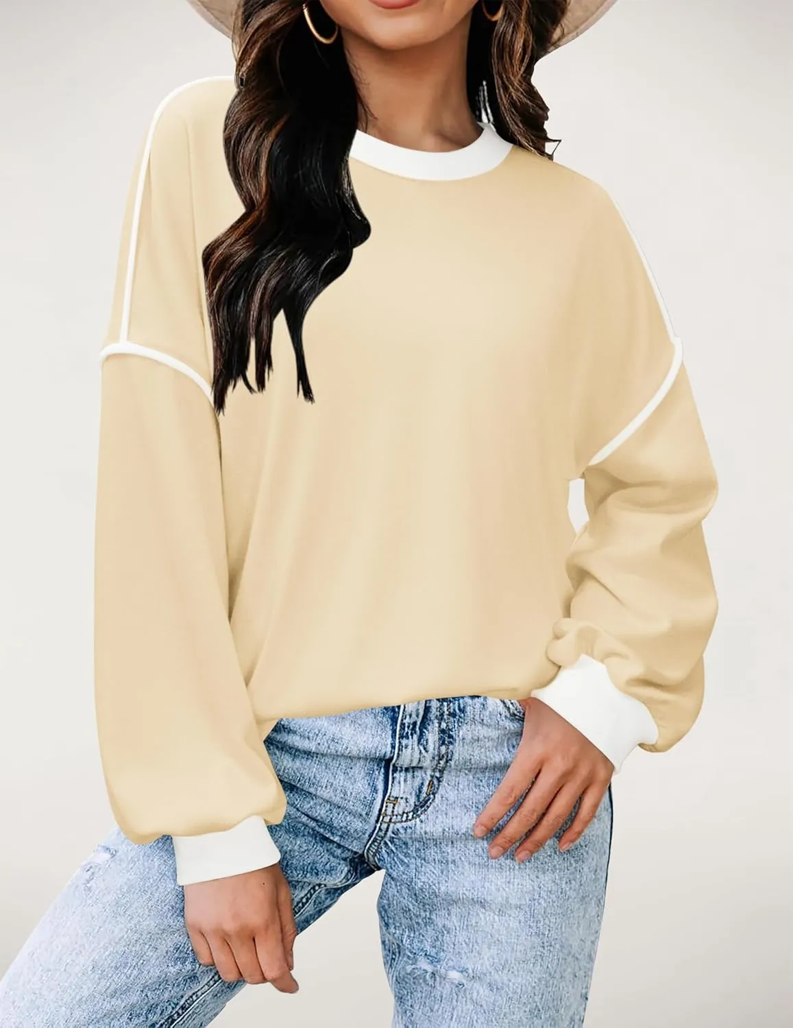 Zeagoo Women Oversize Sweatshirts Pullover Tops