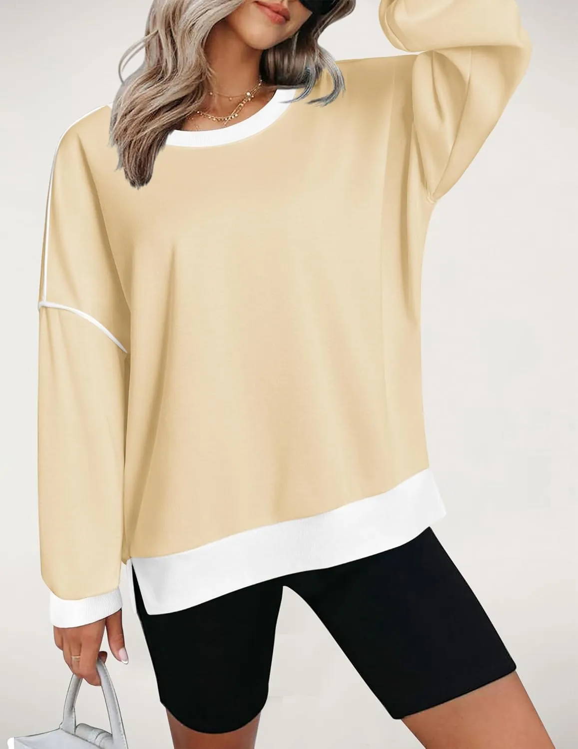 Zeagoo Women Oversize Sweatshirts Pullover Tops