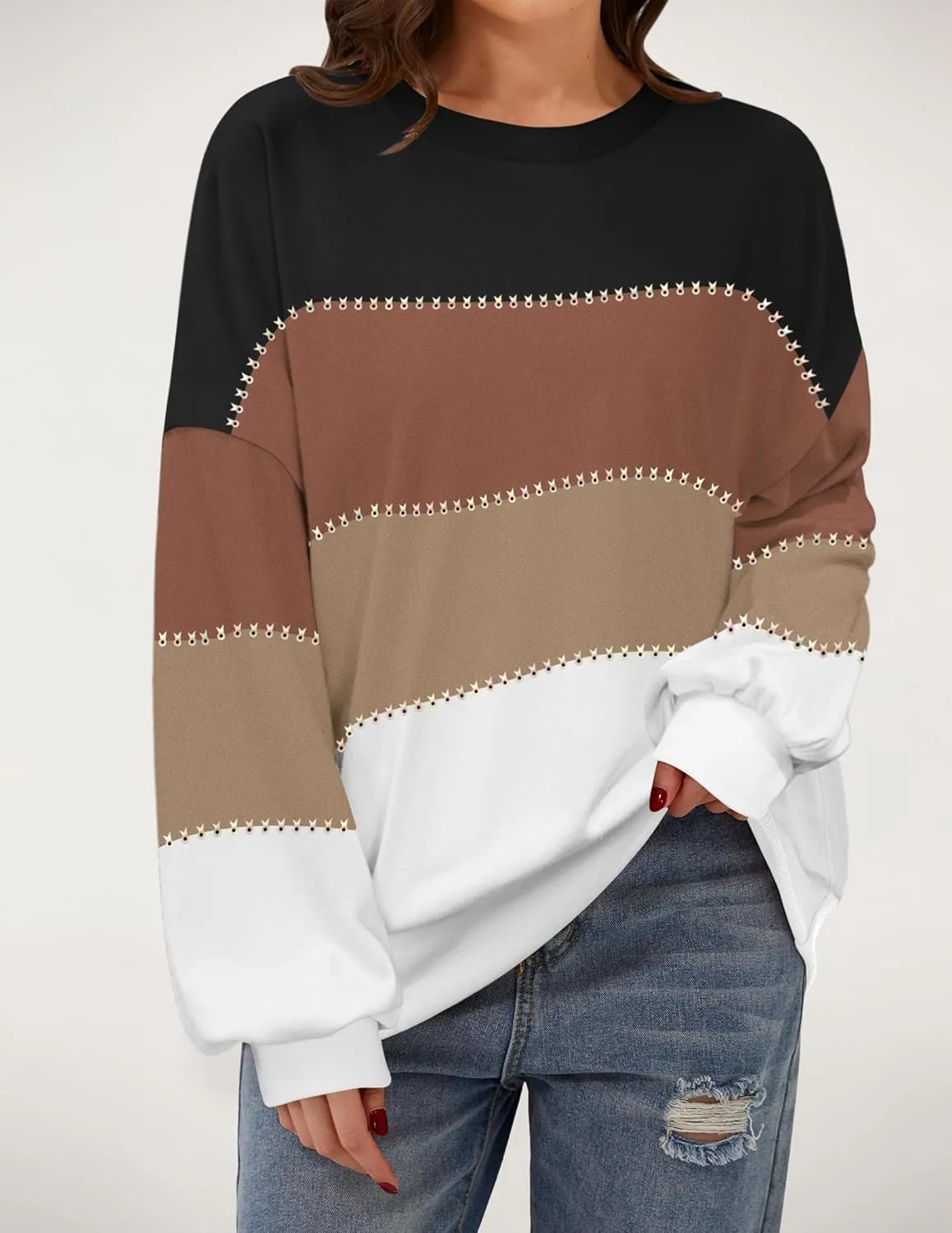 Zeagoo Women Oversize Sweatshirts Pullover Tops